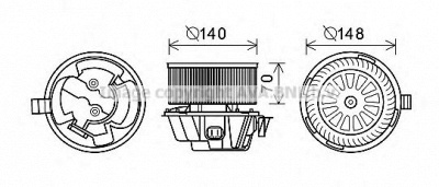 AVA QUALITY COOLING da8012 -  Электродвигатель, вентиляция салона